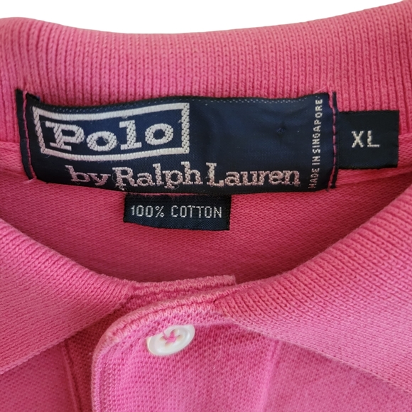 Polo by Ralph Lauren Pink Men's Polo Shirt XL w/ FLAWS (Read Description). - Picture 2 of 7